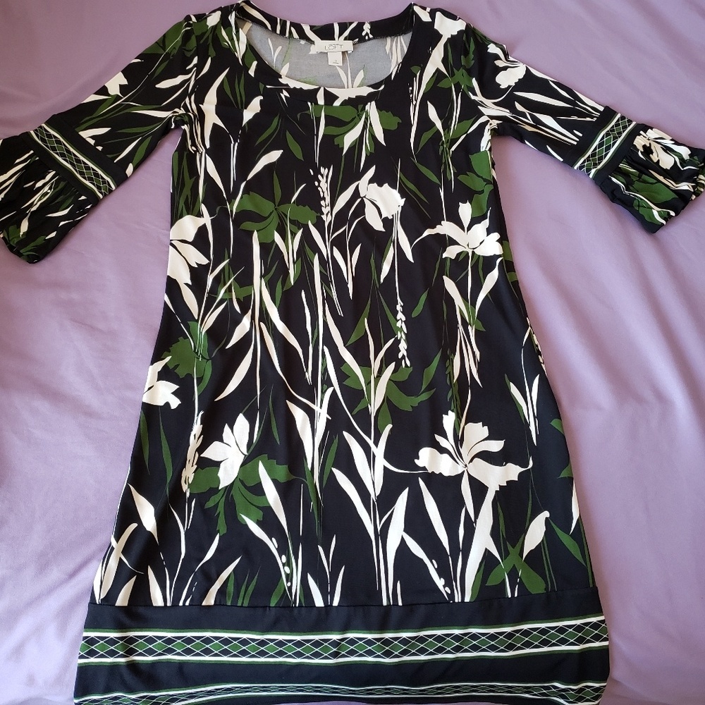 LOFT A-Line Floral Dress
